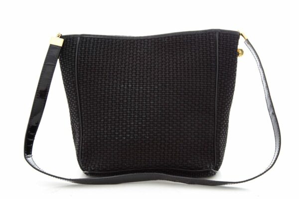 Bottega Veneta Vintage Black Woven Handbag - Image 3