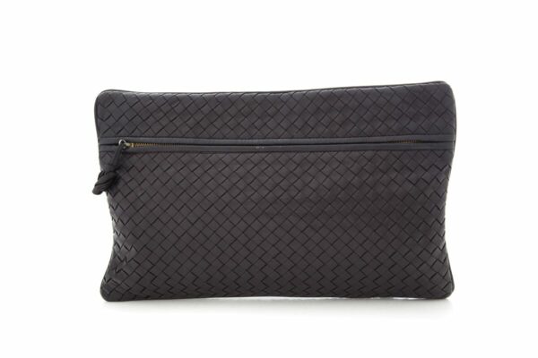 Bottega Veneta Black Intrecciato Clutch - Image 2