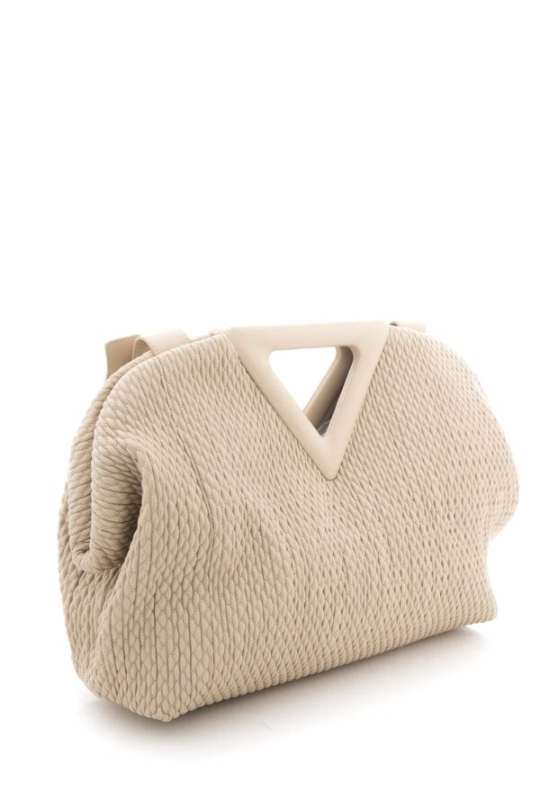 Bottega Veneta "The Point" Beige Rubberized Handbag - Image 2