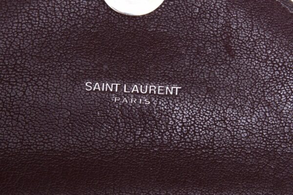 YSL Burgundy Classic Medium College Bag - Image 8