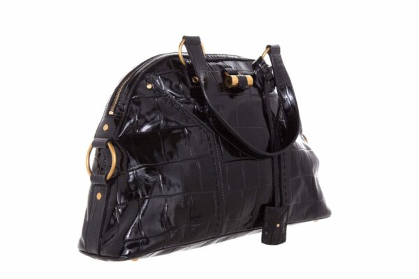 YSL Vintage Black patent Handbag - Image 2