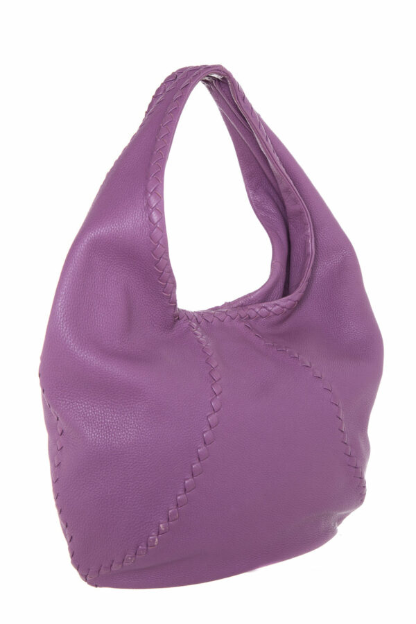 Bottega Veneta Purple Leather Hobo - Image 2