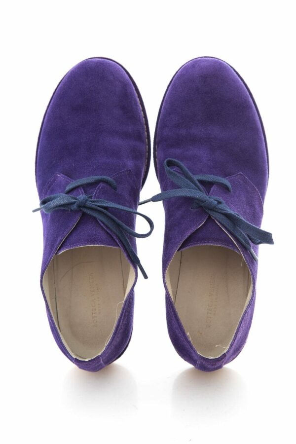 Bottega Veneta Purple Suede Oxford SZ 36.5 - Image 4