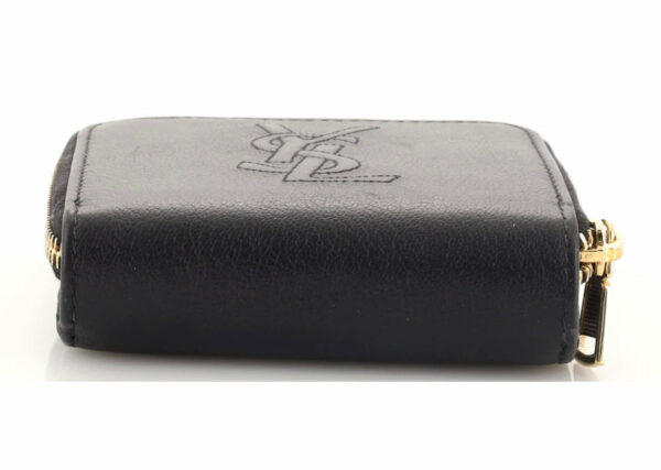 YVES SAINT LAURENT (YSL) Belle De Jour Leather Compact Zip Wallet Black - Image 3