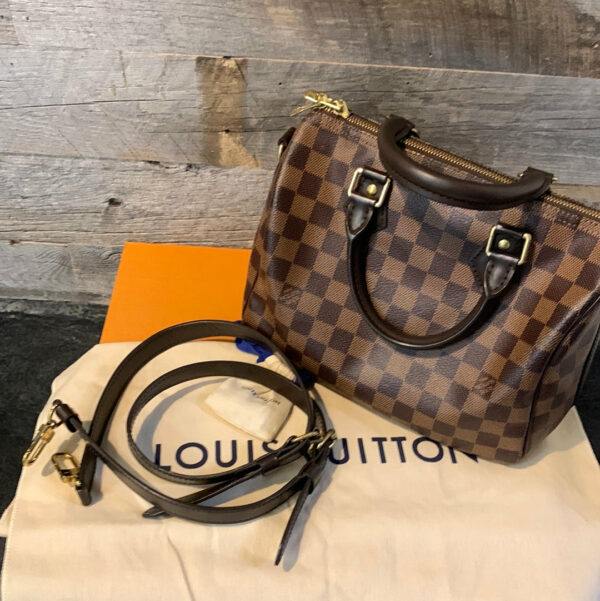 LV Speedy Bandolier 25 Damier Ebene - Image 6