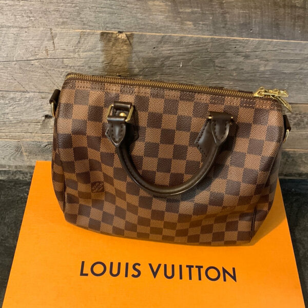 LV Speedy Bandolier 25 Damier Ebene - Image 2