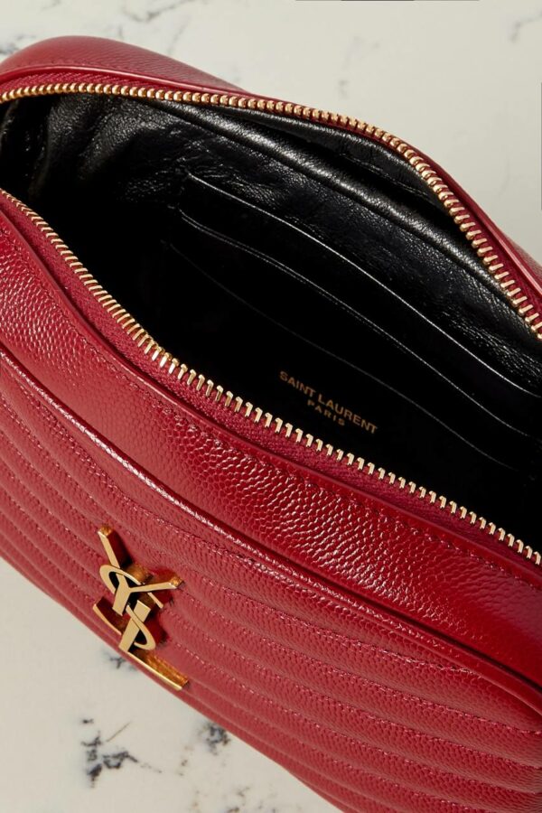 YSL SAINT LAURENT Lou mini textured-leather shoulder bag - Image 5