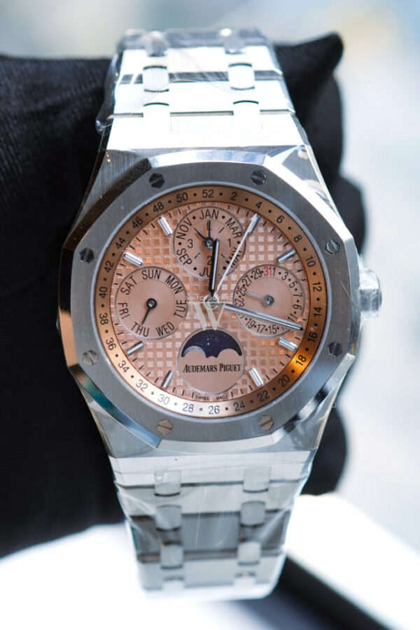 Audemars Piguet Royal Oak 41 Perpetual Calendar Salmon Dial Titanium 26615TI.OO.1220TI.01 DCM - Image 4