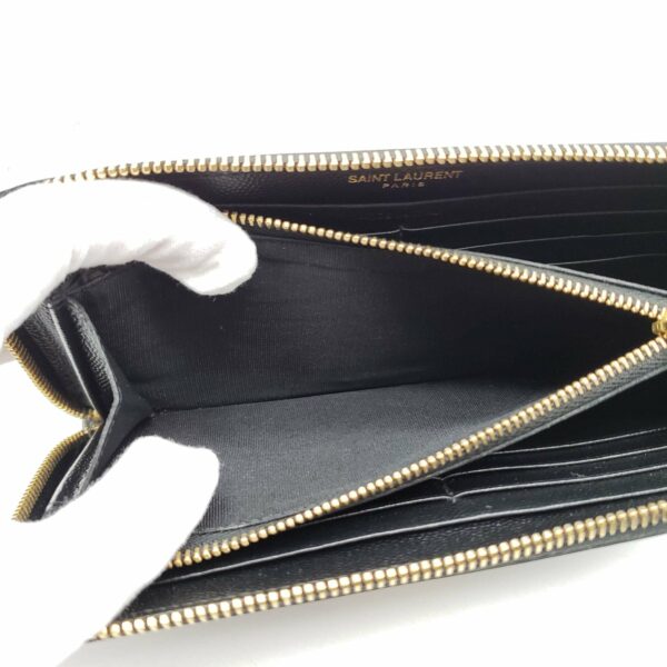 YSL Yves Saint Laurent Black Zippy Wallet - Image 8