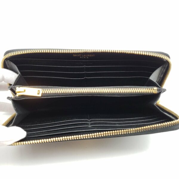 YSL Yves Saint Laurent Black Zippy Wallet - Image 7