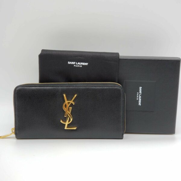 YSL Yves Saint Laurent Black Zippy Wallet - Image 12