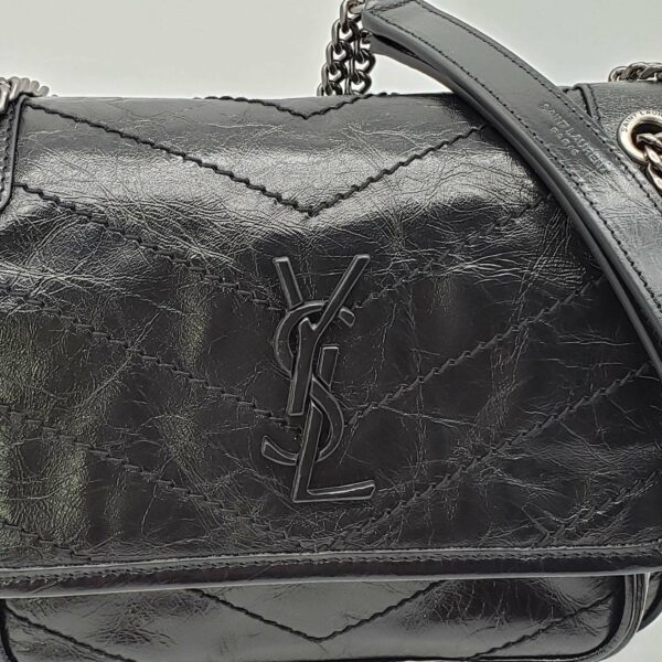 YSL Yves Saint Laurent Niki Leather Black Shoulder Bag - Image 5