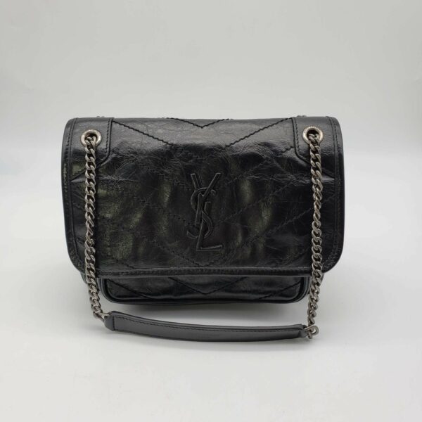 YSL Yves Saint Laurent Niki Leather Black Shoulder Bag - Image 3