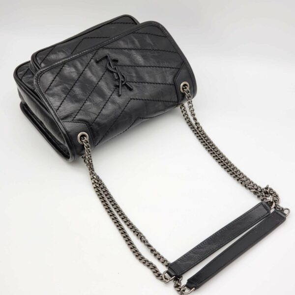 YSL Yves Saint Laurent Niki Leather Black Shoulder Bag - Image 6