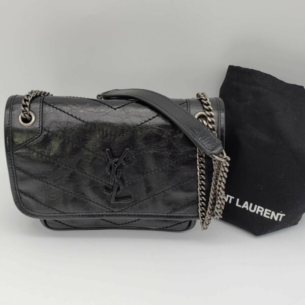 YSL Yves Saint Laurent Niki Leather Black Shoulder Bag - Image 19