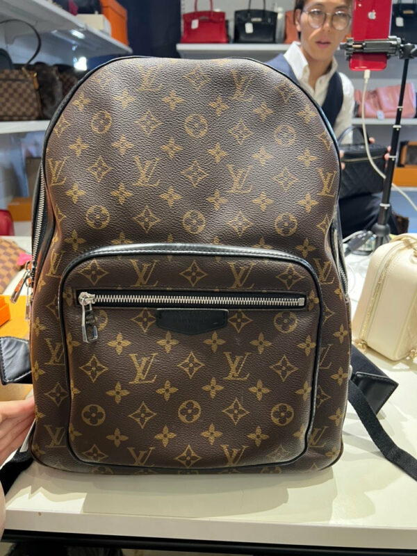 LV Monogram Macassar Josh Backpack,Brown - Image 4